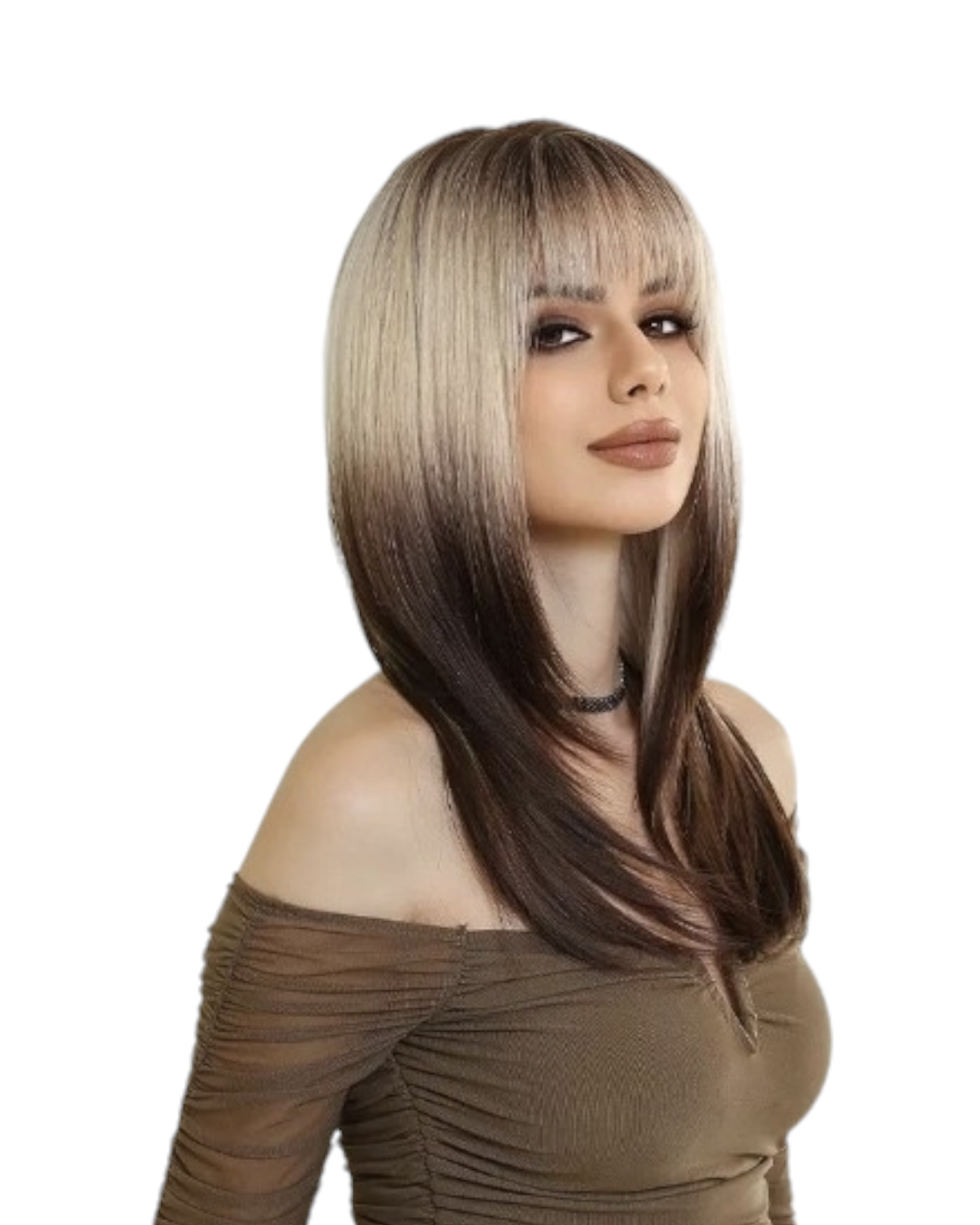 Ombre Blonde Brown Wig. Raine.-CelebWigs