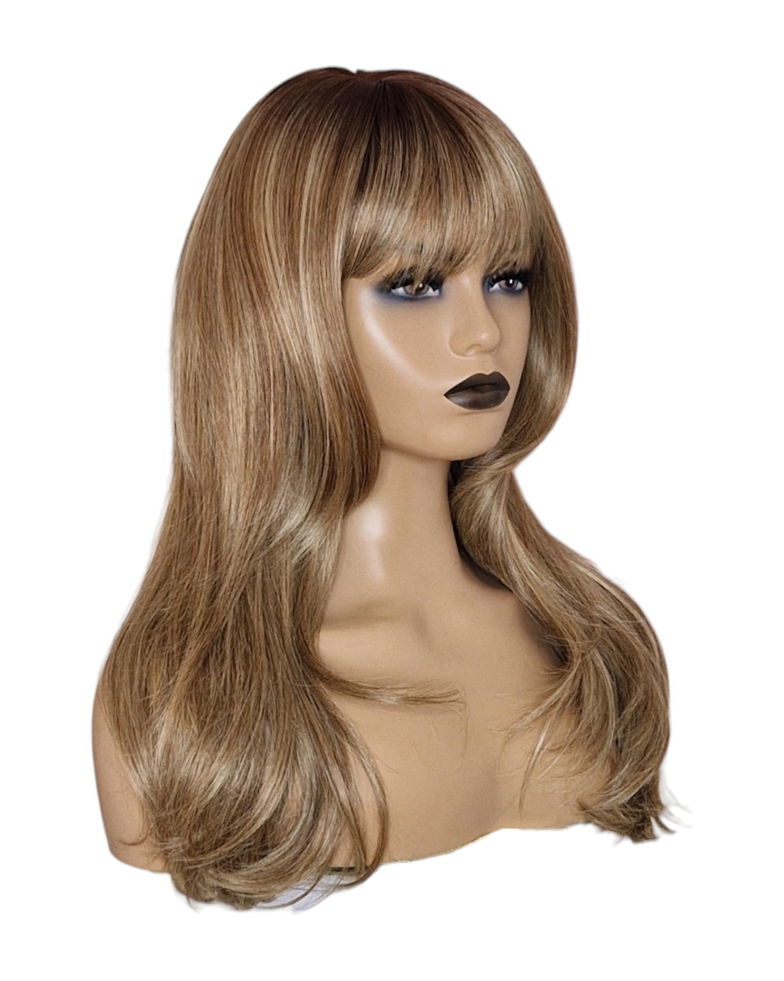 Honey Blonde Fringe Bangs Bardot Wig