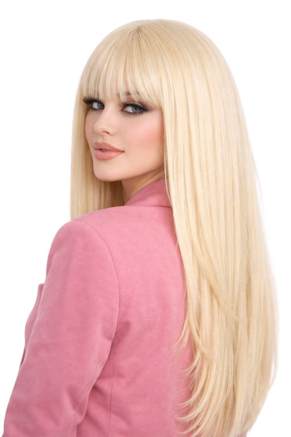 Blonde Long Straight Wig. Dali