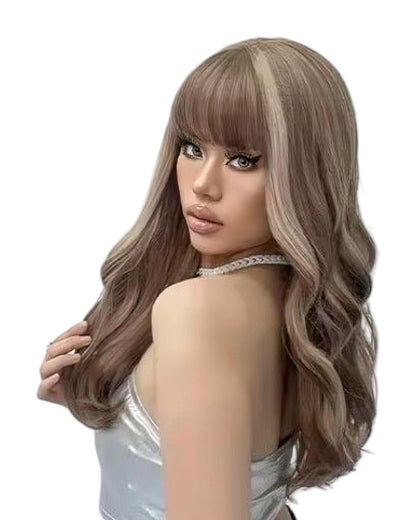Blondish Brown Long Wavy Wig. Milly