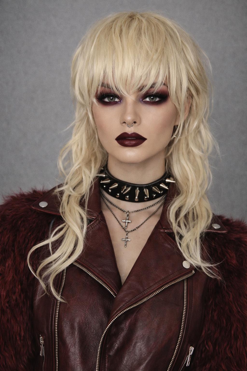 Blonde Rock Chick Shag Mullet Wig. Miley X wig.