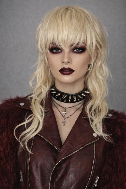 Blonde Rock Chick Shag Mullet Wig. Miley X wig.