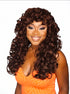 Auburn Brown Corkscrew Curls Bob Style Wig. Pasha