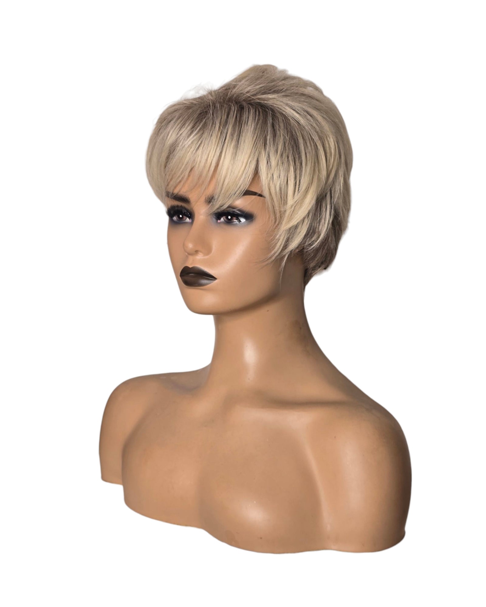 Short Chic Toasted Blonde Wig. Sally