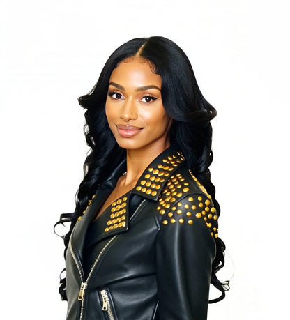 Black Long Wavy Lace Front Wig. Echo