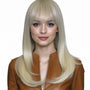 Platinum  Blonde Long Bob Wig. Katherine