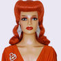 Red Pin Up Vintage Roll Wig.