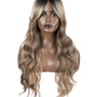 Brown Blonde Middle Part Lace Wig. Vanilla