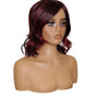 Burgundy Choppy Wave Bob Wig. Abbi