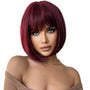 Deep Red Bob Hairstyle Wig. Katie