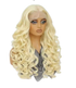 Blonde Curly Lace Front Middle Parting Wig. Zena