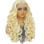 Blonde Curly Lace Front Middle Parting Wig. Zena
