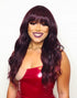 Dark Purple Long Wavy Wig with Fringe. Abigail