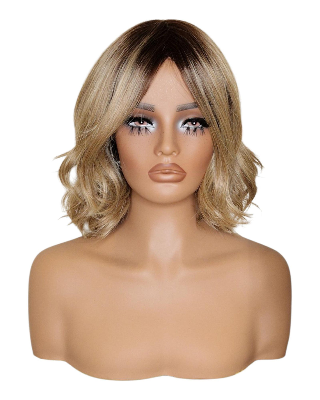 Ombre Blonde Choppy Wave Bob Wig. Abbi
