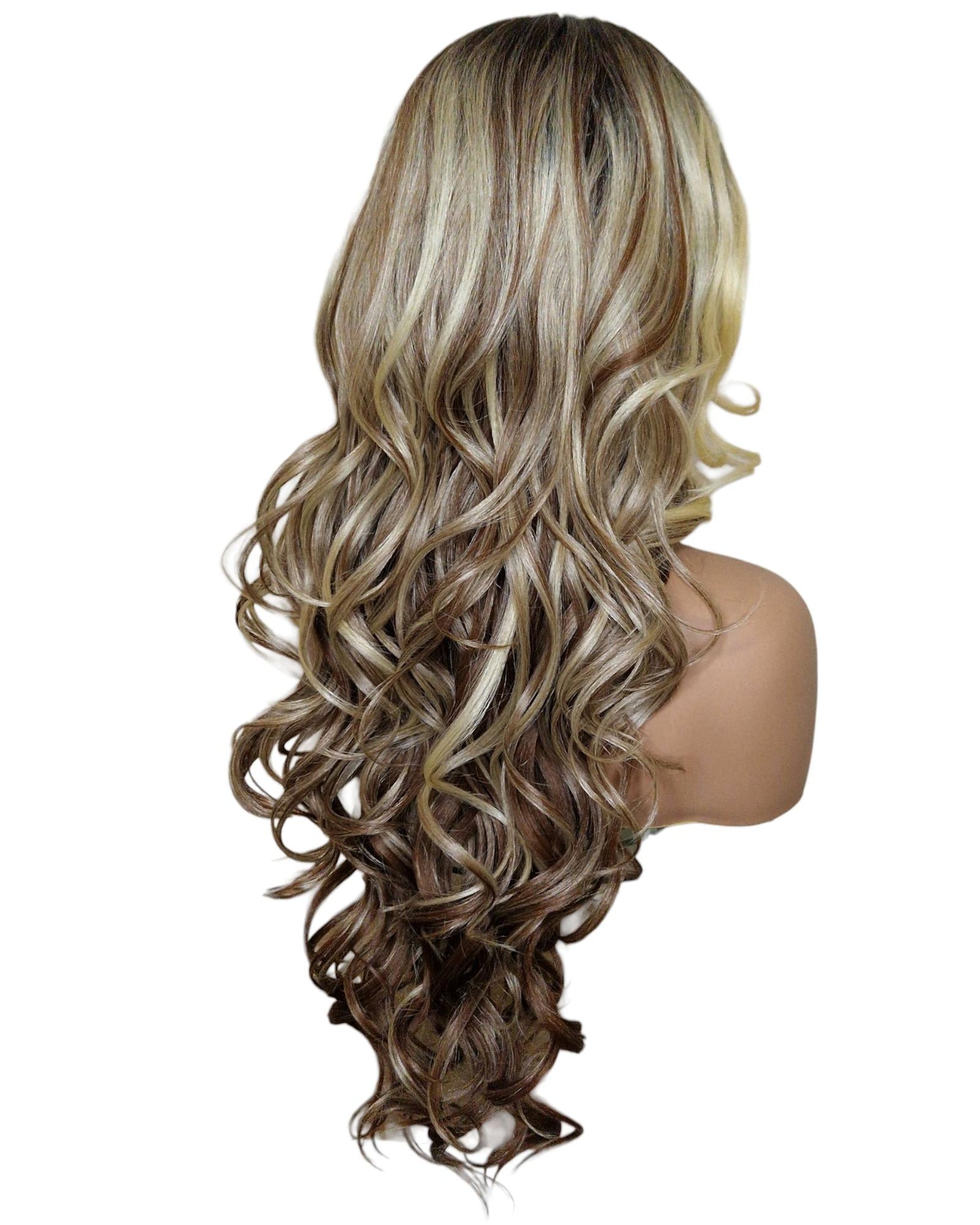 Brown Blonde Wavy Lace Front Wig. Echo