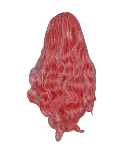 Strawberry Pink Streaked Lace Front Wig. Vox