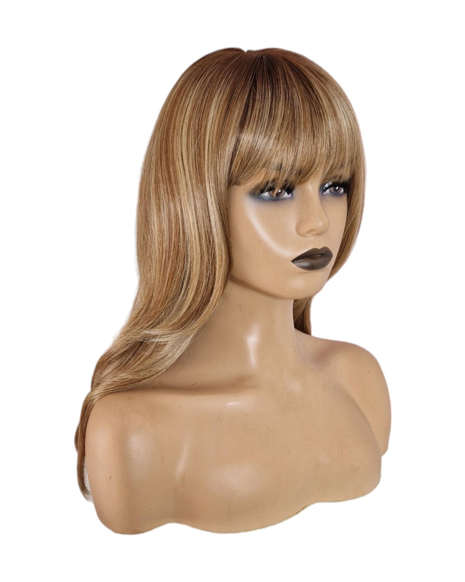 Honey Blonde Fringe Bangs Bardot Wig