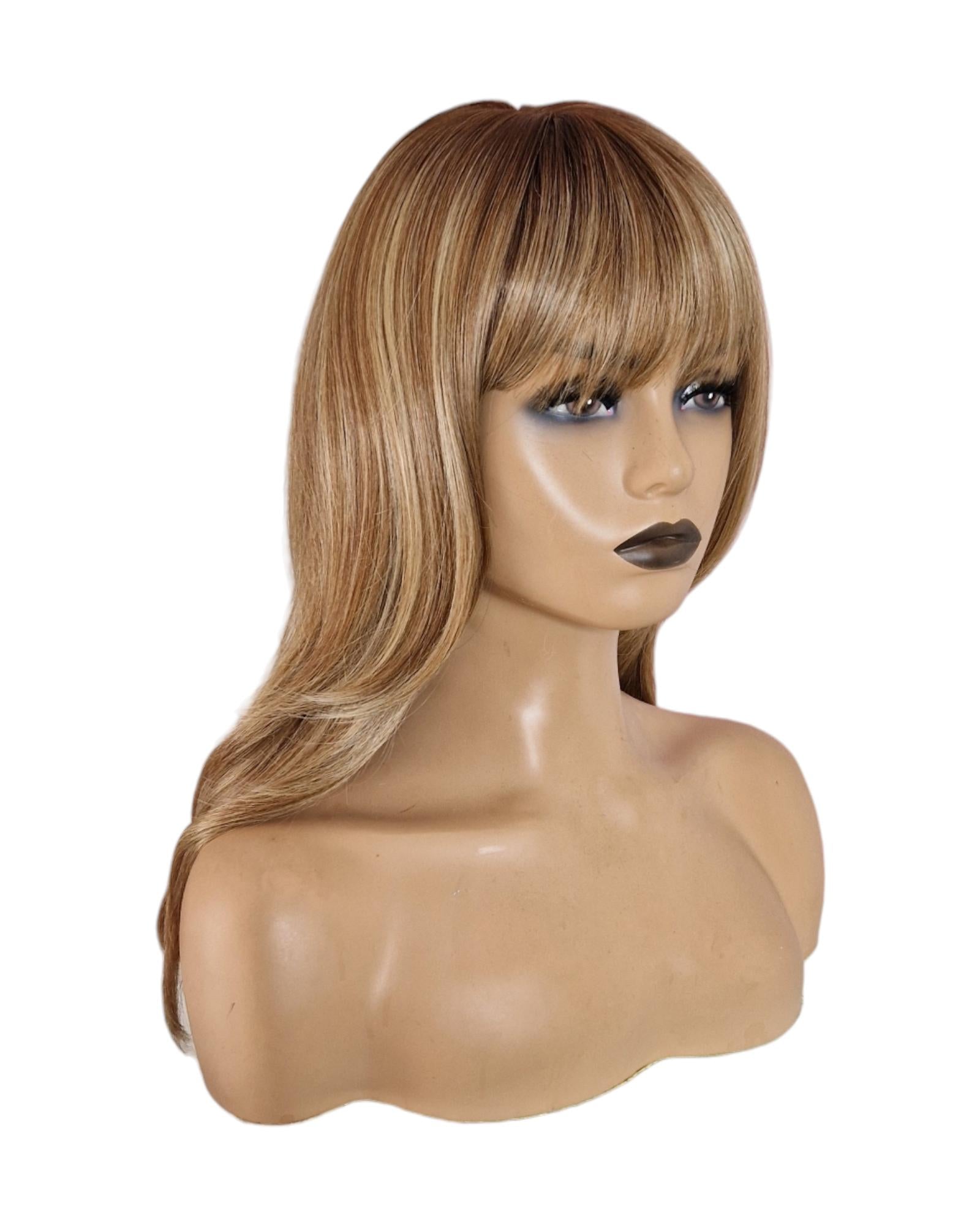Honey Blonde Fringe Bangs Bardot Wig