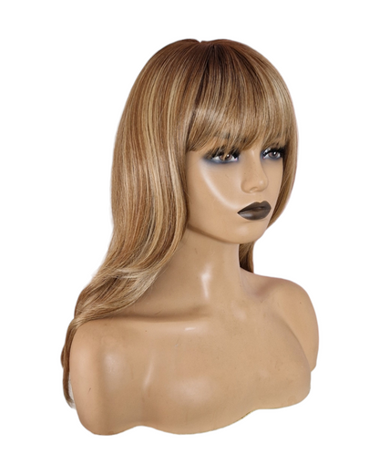 Honey Blonde Fringe Bangs Bardot Wig-CelebWigs