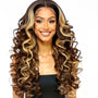 Blonde Brown Caramel Curly Lace Front Wig. Zena
