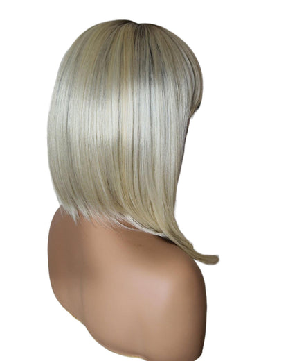 Platinum Blonde Asymmetric Bob Wig. Alix