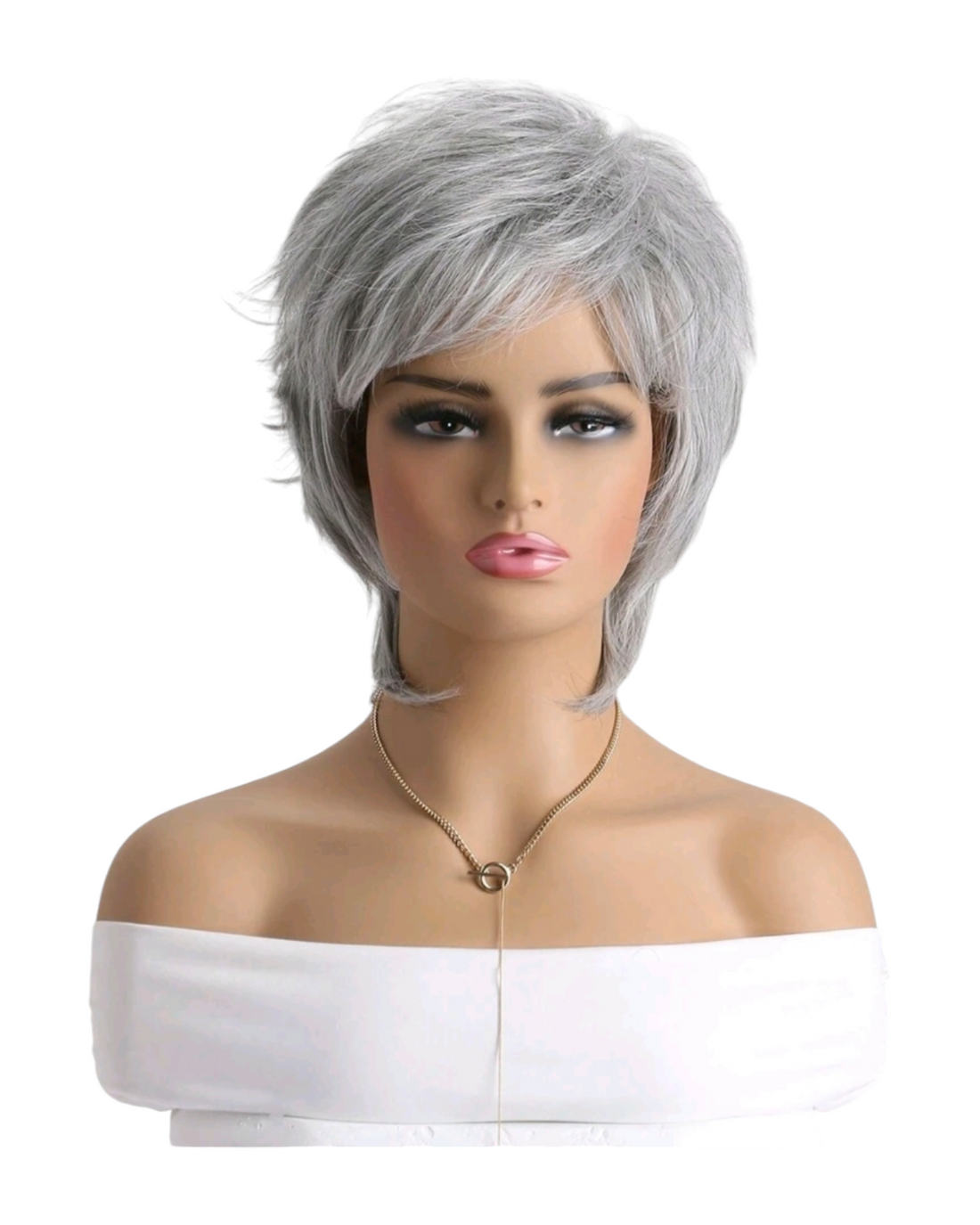 Silver Grey Short Style Wig. Bella