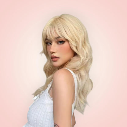 Blonde Wavy Long Length Wig. Texi