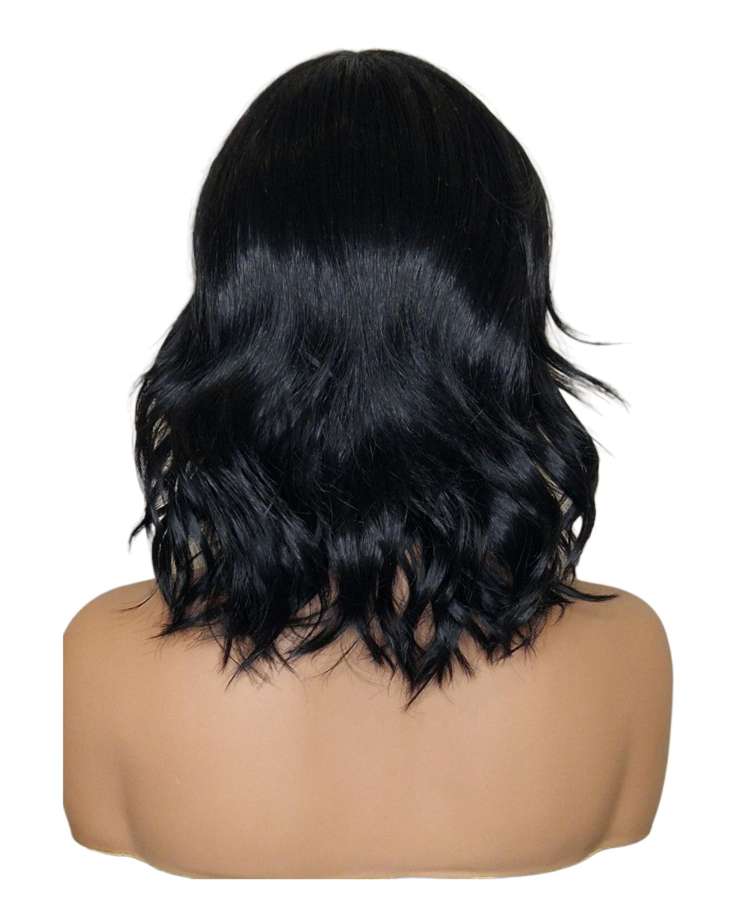 Black Choppy Wave Bob Wig. Abbi