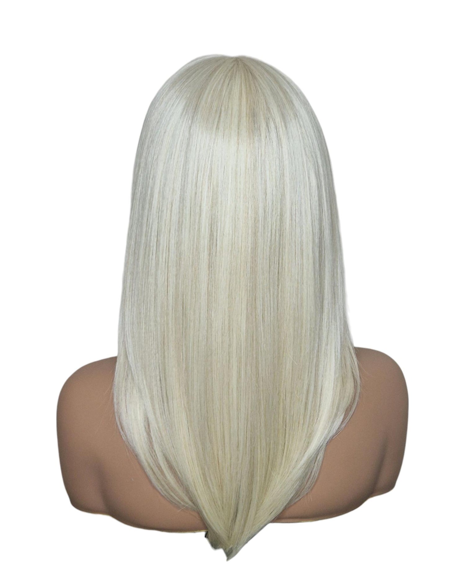 Platinum Blonde Long Bob Wig. Katherine