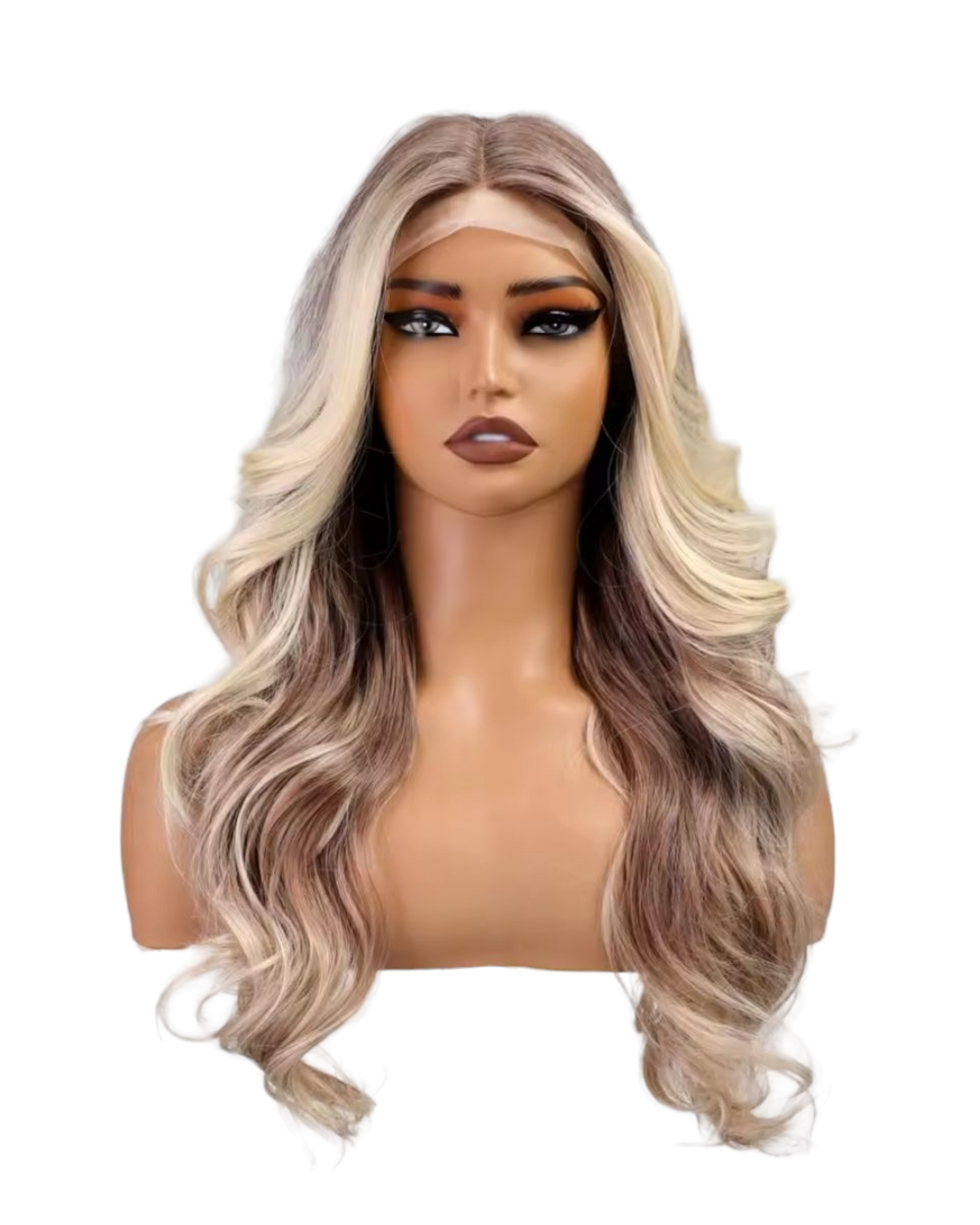 Dark Ash Blonde Highlights Lace Front Wig. Leigh