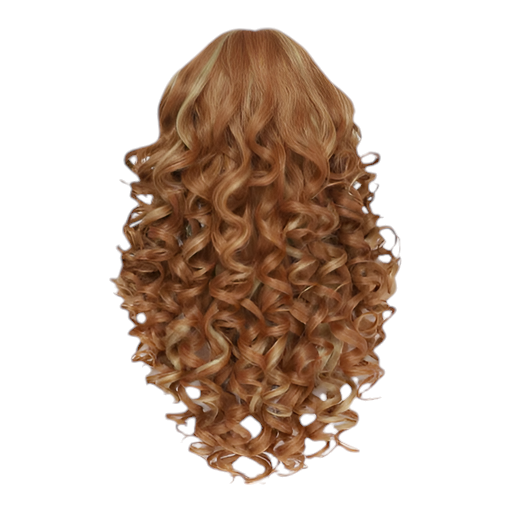 Curly Synthetic Lace Front Wig. Glueless T Part Lace Wig Streaked Blonde. Zena