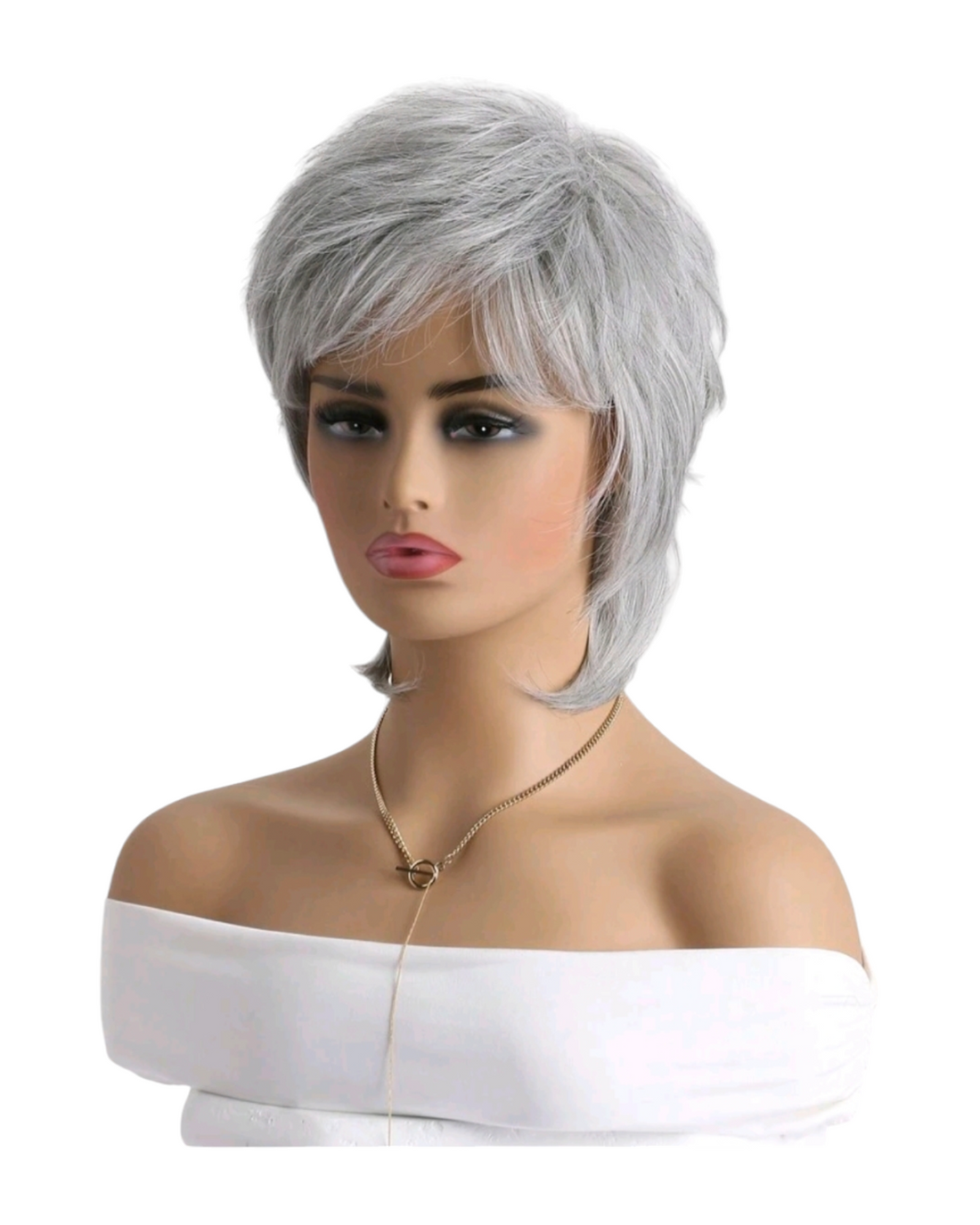 Silver Grey Short Style Wig. Bella