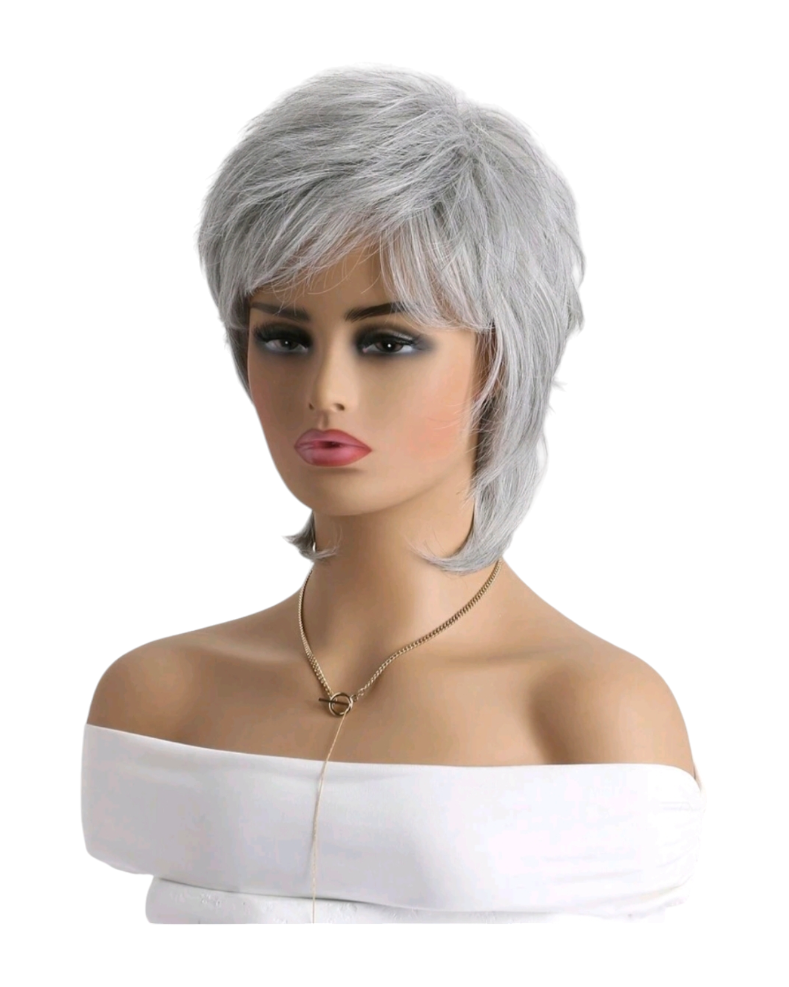 Silver Grey Short Style Wig. Bella-CelebWigs