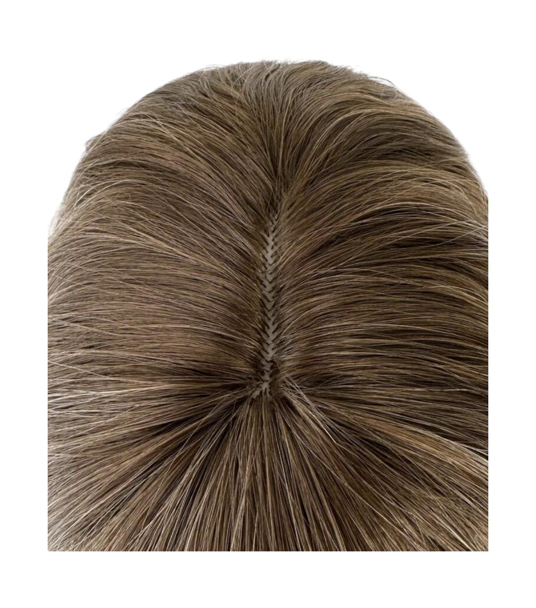 Ash Blonde To Brown Long Wavy Wig. Jocelynne.