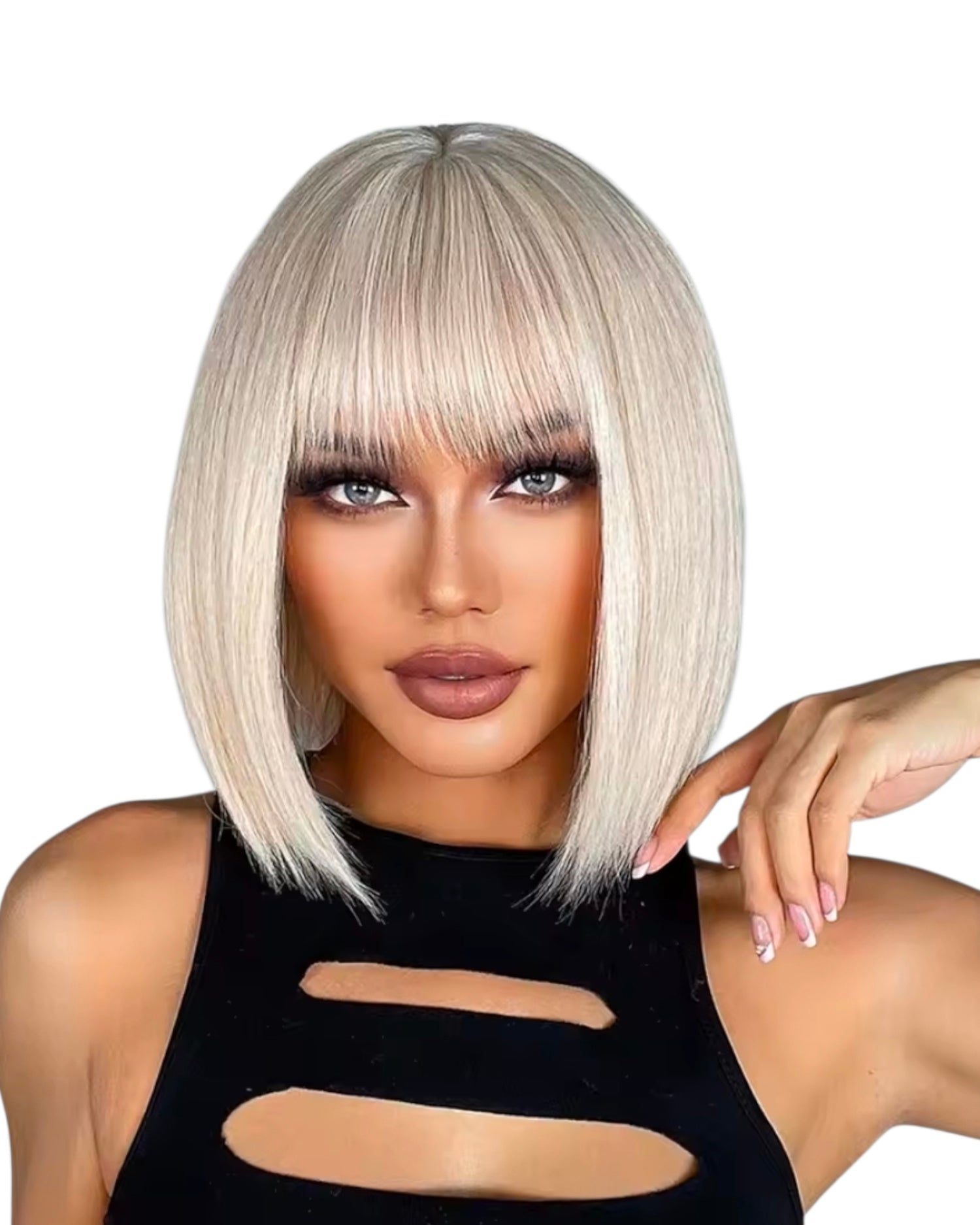 Champagne Platinum Blonde Bob Wig. Katie