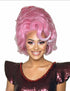 Pink White Updo Drag Queen Wig.