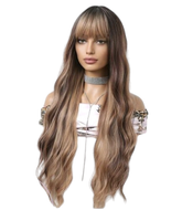 Long Wavy Honey Blonde Wig. Jazz-CelebWigs