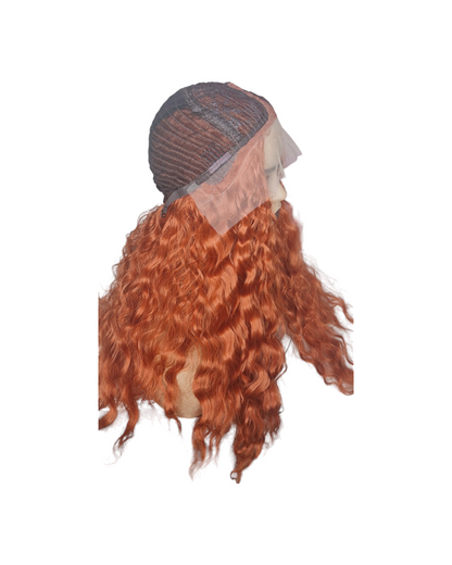 Mango Orange T Part Lace Front Wig. Shazia.-CelebWigs