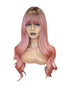 Pastel Pink Long Wavy Wig. Sakura-CelebWigs