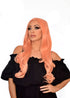 Apricot Pink Lace Front Wig. Pastel Lenka