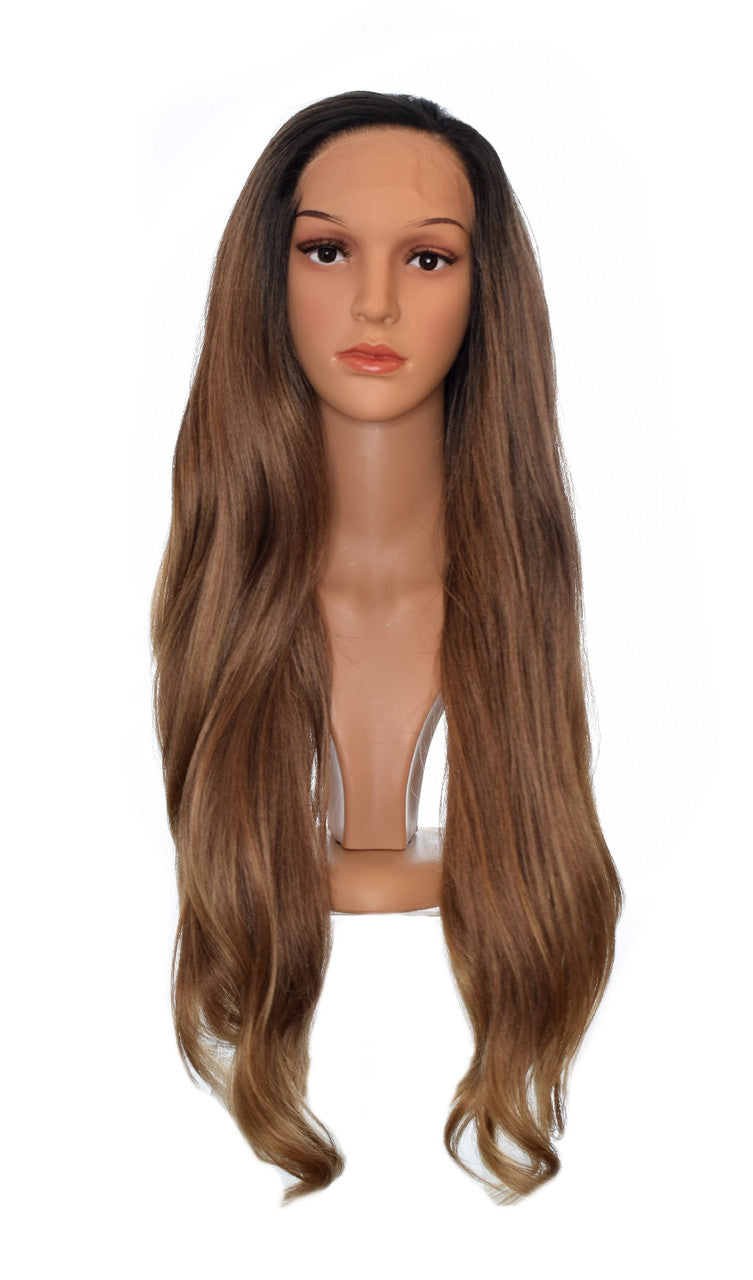 Ash Brown  OmbreTipped Lace Front Miranda Wig.