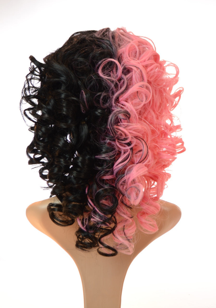 Pink Black Split Shade Mel Wig