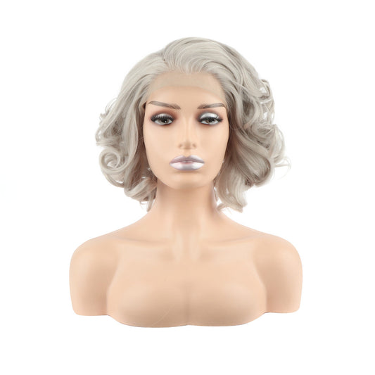 Short Curly Grey Marilyn-style Lace Front Wig. May