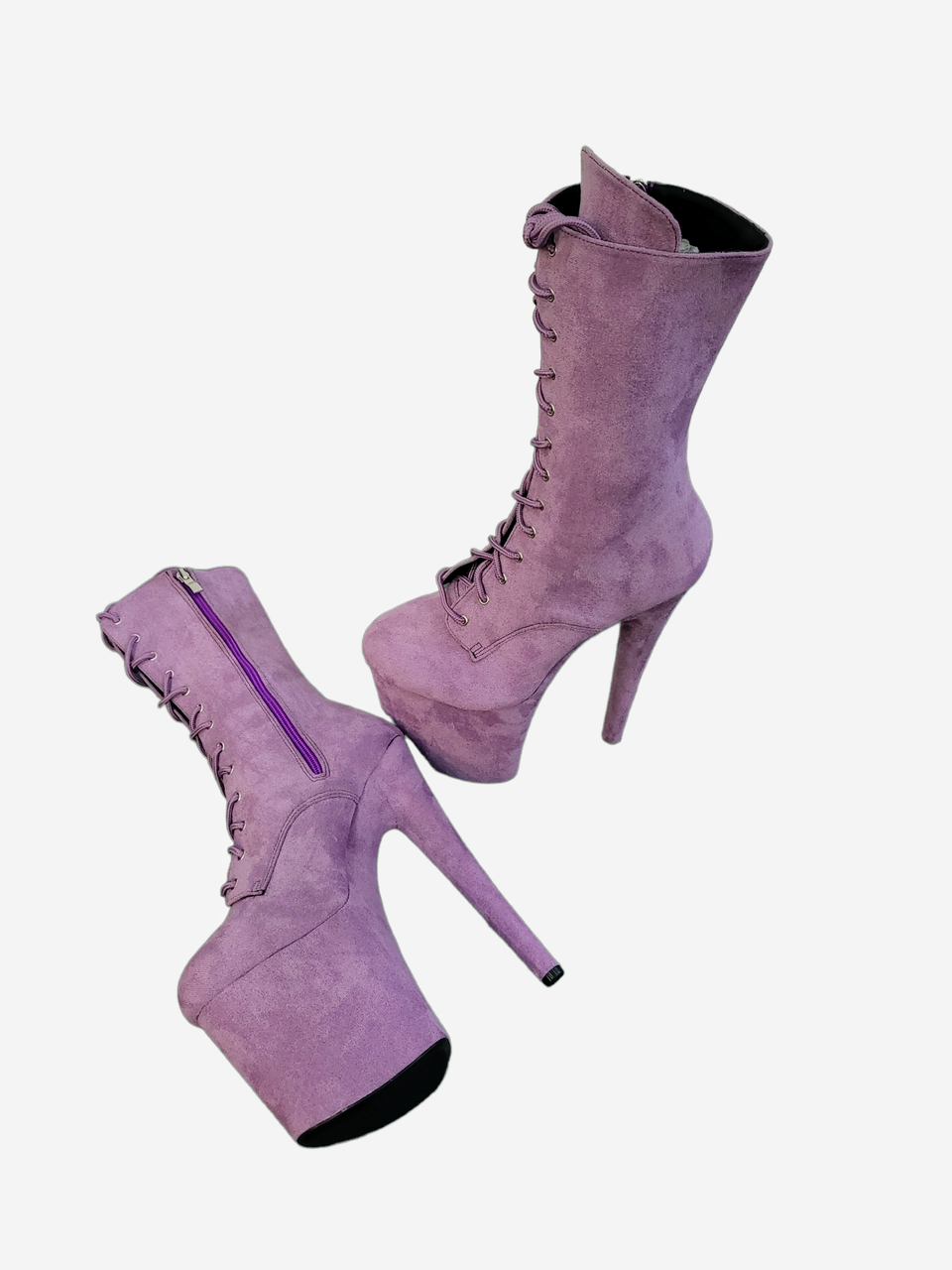 Lavender Lilac Faux Suede Platform Boot