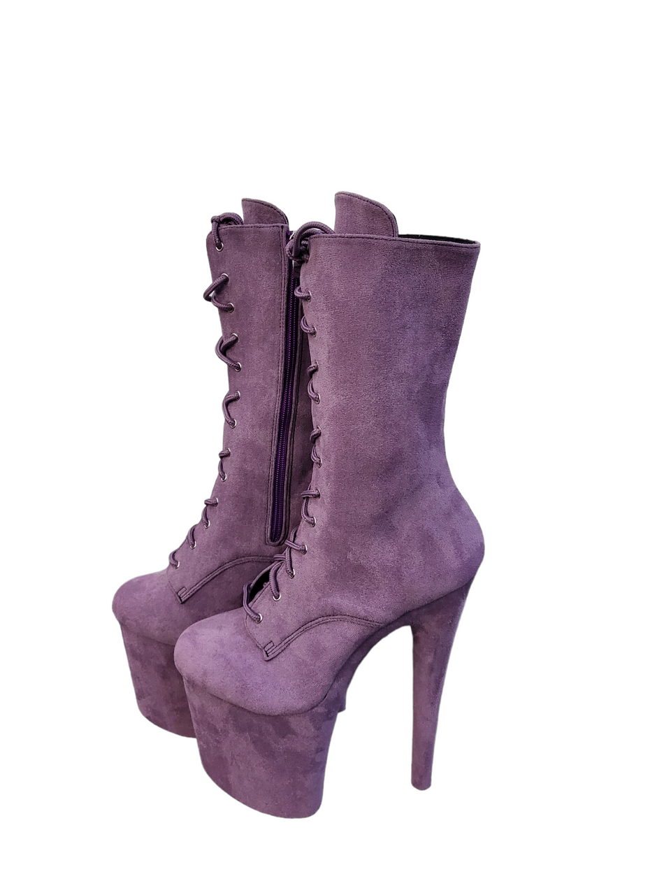 Lavender Lilac Faux Suede Platform Boot