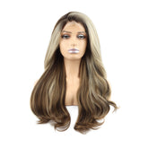 Chocolate Blonde Mix Wavy Lace Front Wig. June-CelebWigs