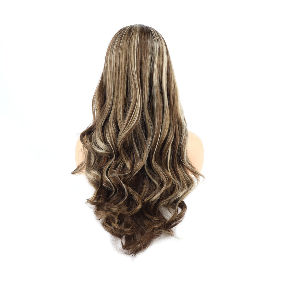 Chocolate Blonde Mix Wavy Lace Front Wig. June-CelebWigs