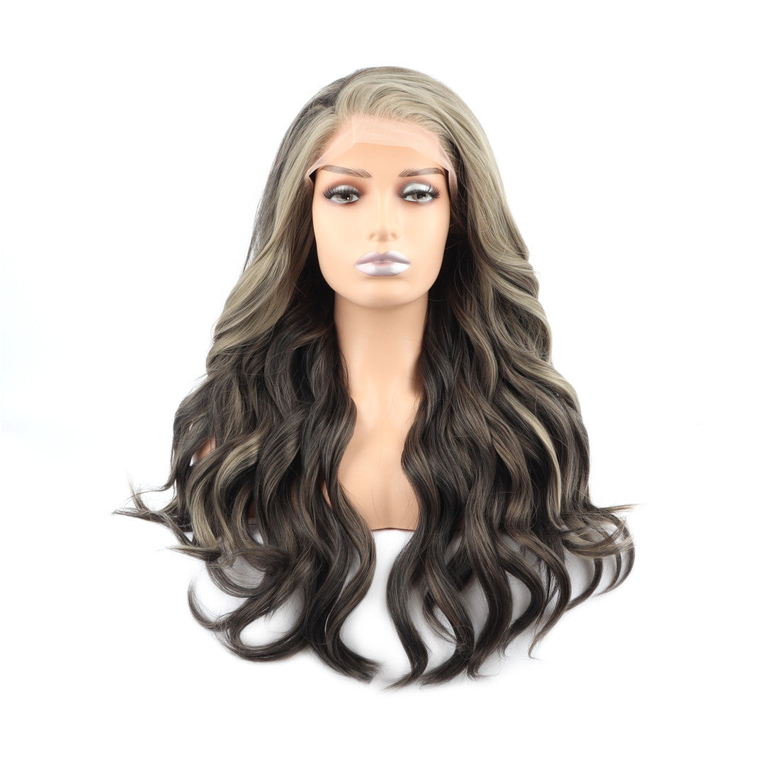 Curly Dark Brown Blonde Ombre Lace Front Wig.  Izzy