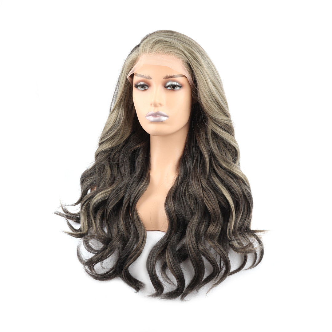 Izzy Long Curly Brown Blonde Lace Front Wig
