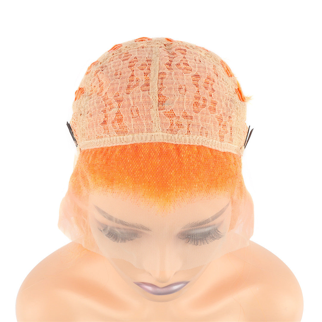 Flame Orange Long Wavy Lace Front Wig  Phoenix